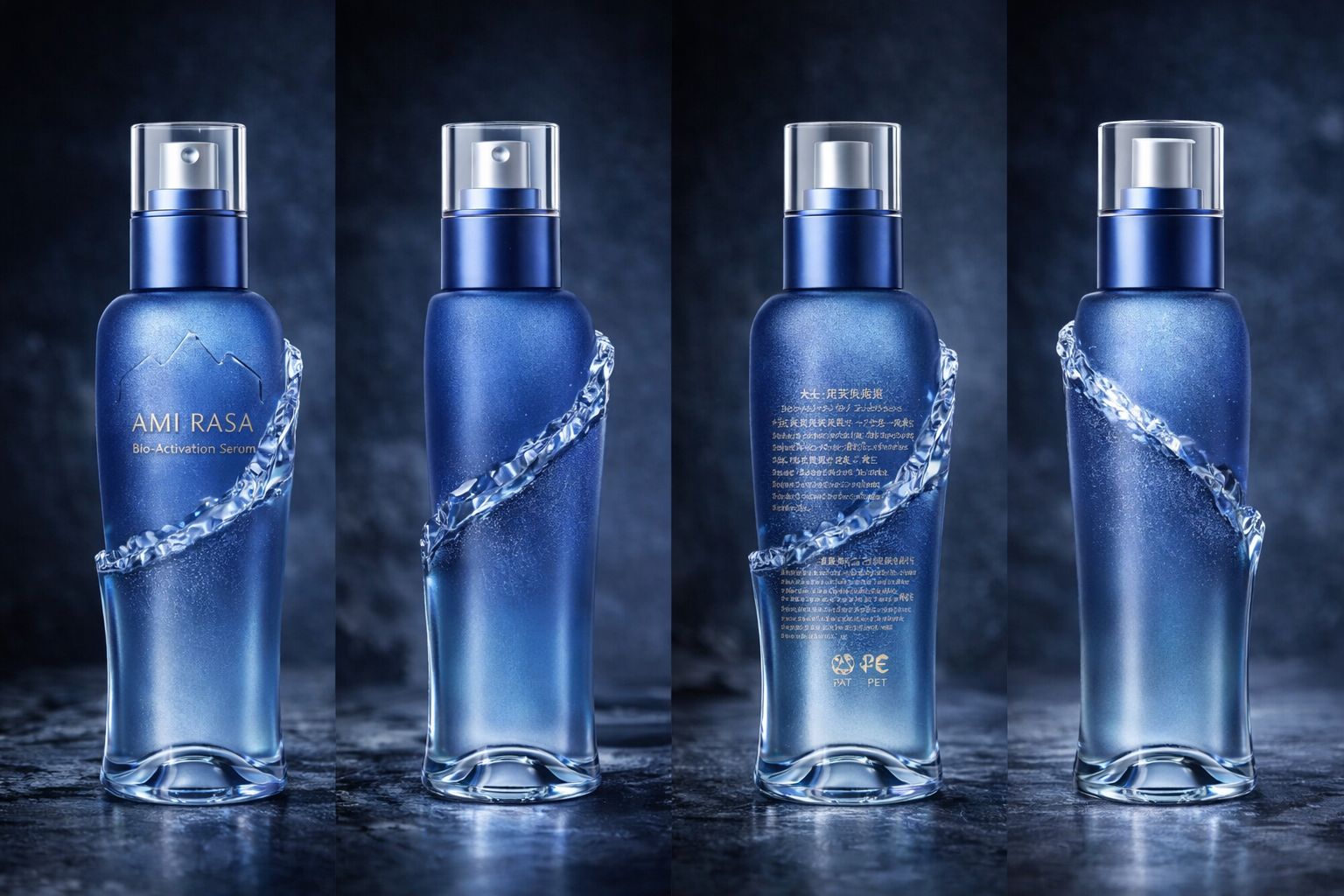 AMI RASA Bio-Activation Serum — four-angle product photography